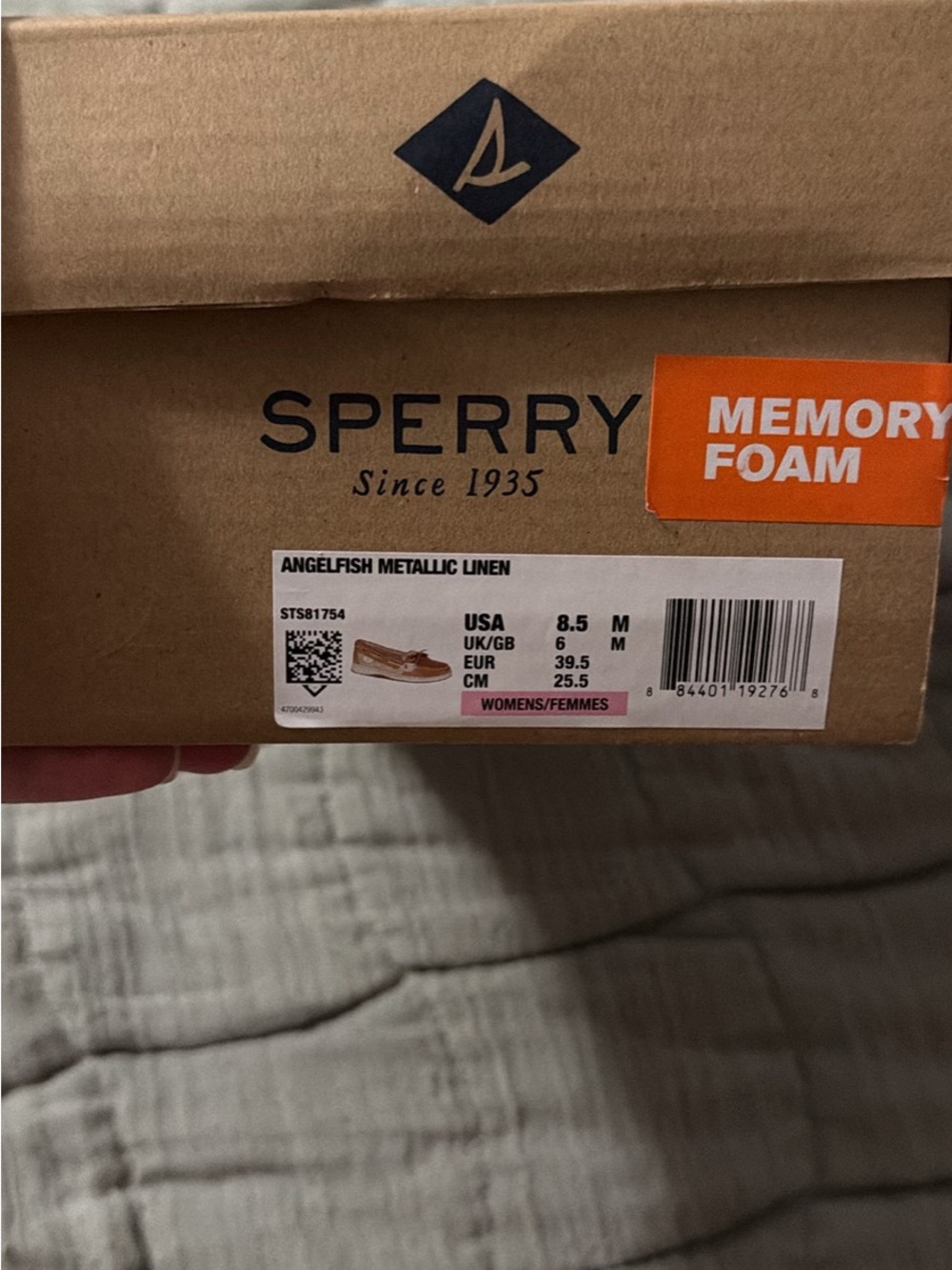 Sperry metallic linen shoes women’s